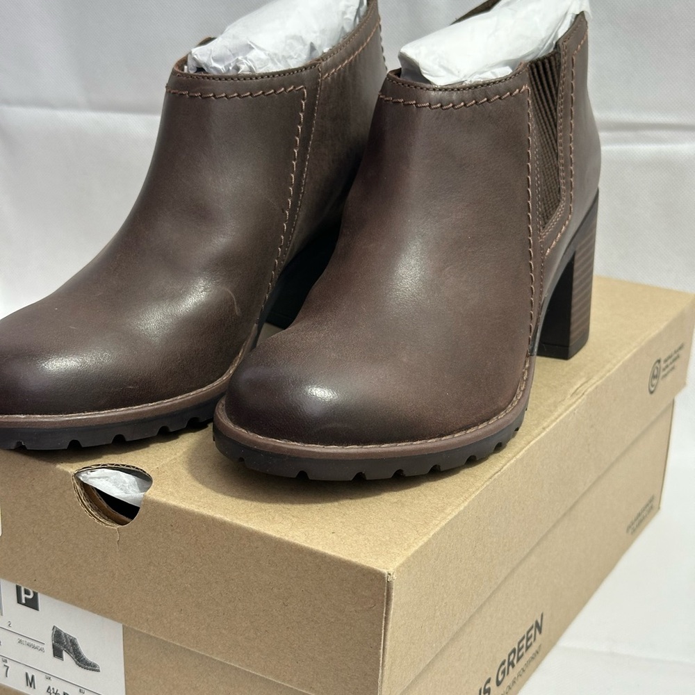 Clarks Dark Brown Ankle Booties